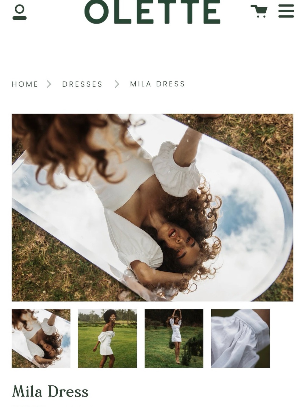 Mila Mini Dress in White